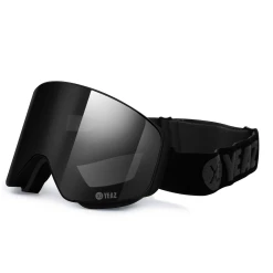 Coupon ⌛ Sports Dhivers Yeaz Apex Masque De Ski/snowboard Avec Écran Aimanté Noir / Logo Gris ✔️