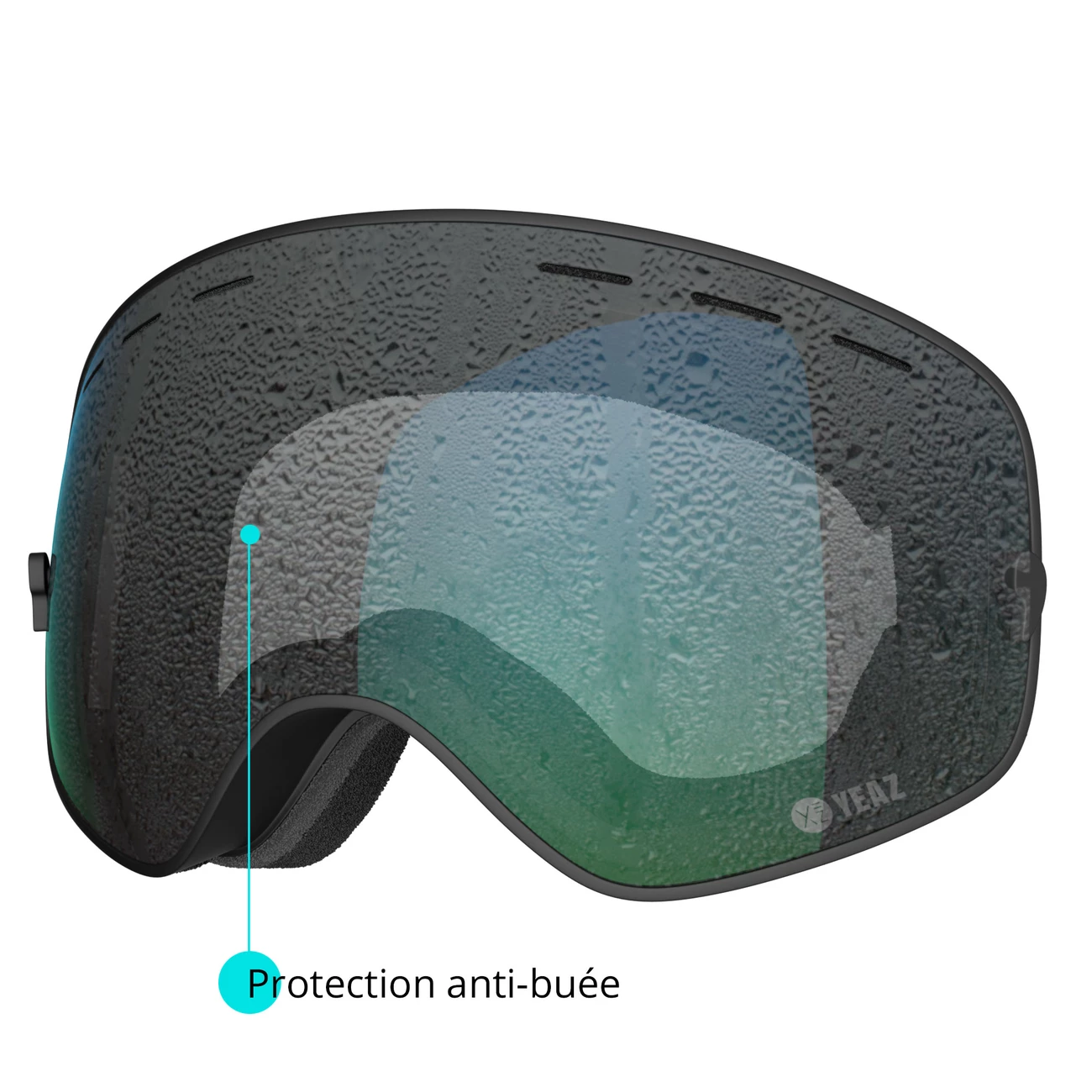 Nouveau 🔔 Sports Dhivers Yeaz Xtrm-summit Masque De Ski / Snowboard Sans Monture Noir ✨ 7 Nouveau 🔔 Sports Dhivers Yeaz Xtrm-summit Masque De Ski / Snowboard Sans Monture Noir ✨ – Image 5