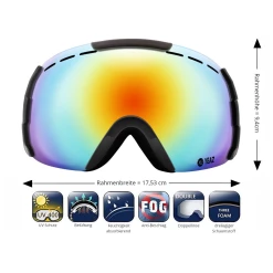 Alternative view of Vente flash ⌛ Ski Yeaz Ridge Masque De Ski / Snowboard Noir/rouge/blanc 🎁